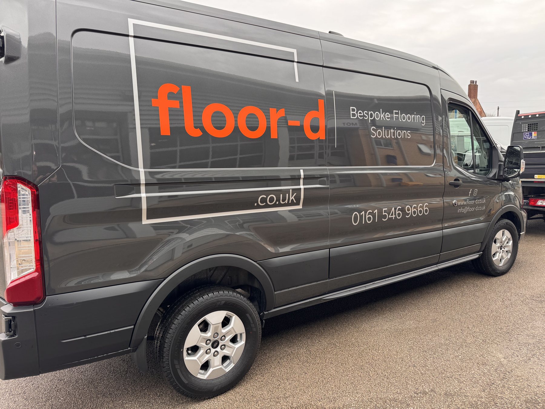 Floor-d branded commercial van