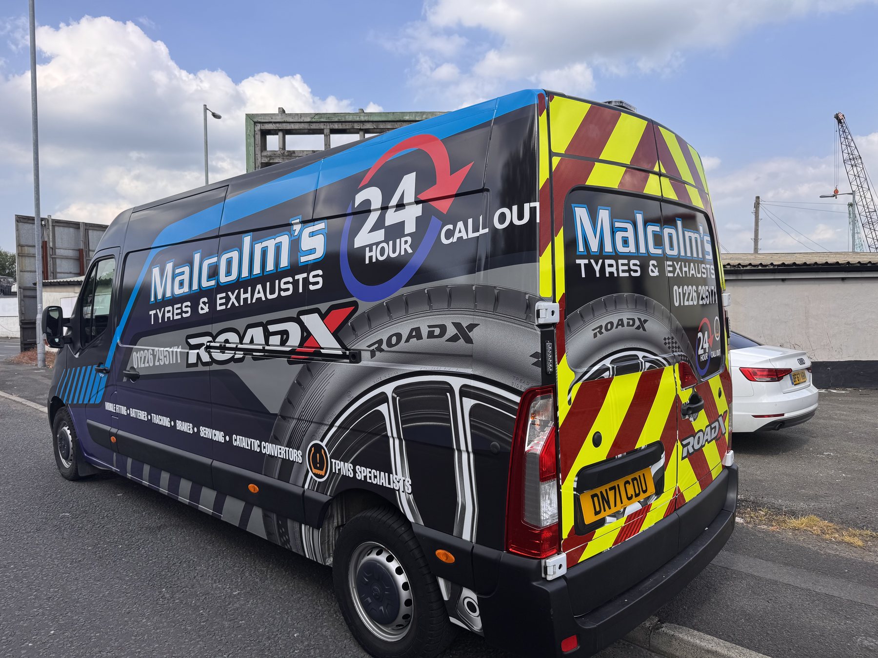 Malcolm's Tyres and Exhausts commercial vehicle wrap