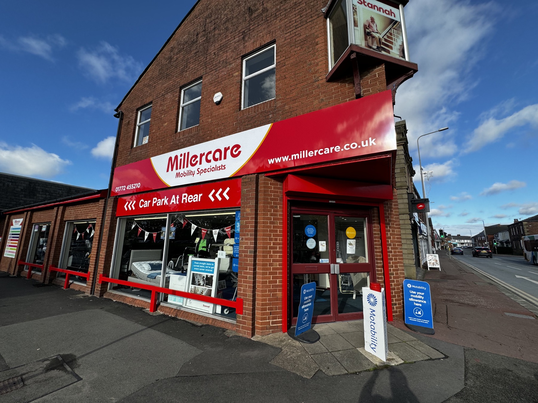 Completed MillerCare shopfront signage installation